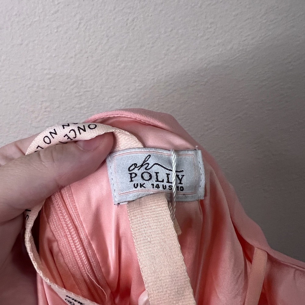 Oh Polly Blush Pink Draped Bodycon Dress with Embellished Straps - Picture 12 of 12